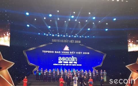 Secoin vinh dự nhận giải thưởng Sao vàng Đất Việt 2018